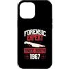 True Crime Merch for Investigative Crime Custodia per iPhone 12 Pro Max Esperto forense dalla nascita 1967 Compleanno a tema crimine vero