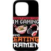 Ramen And Gaming Anime Gifts For Boys Ki Custodia per iPhone 15 Pro Non riesco a sentirti, sto giocando e mangiando Ramen Gamer giapponese