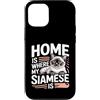 Siamese Cat Lover Owner Custodia per iPhone 12/12 Pro La casa è dove il mio siamese è un simpatico amante dei gatti