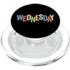 Colorful Retro Matching Simple Days of t Giorno della settimana facile gruppo Halloween Costume Mercoledì PopSockets PopGrip per MagSafe