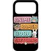 Kawaii Boba Tea Japan Otaku Bubble Milk Custodia per iPhone 17 Pro Max Anime Ramen Boba Schizzo Kawaii Giappone Otaku Manga