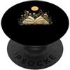 Story Bloom Studio Libro aperto stravagante Wildflowers Full Moon Reader PopSockets PopGrip Adesivo