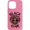 Storia nera Life Tee Co Custodia per iPhone 14 Pro Max Capelli afro neri della regina dell'amore