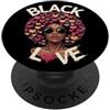 Storia nera Life Tee Co Regina dei capelli afro Black Love PopSockets PopGrip Adesivo