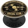 Tetro Music Accessories Art Gifts for Wo Dischi in vinile Never Die Social Club, collezionisti di musica vintage PopSockets PopGrip Adesivo