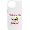 Triker Stuff Custodia per iPhone 14 Preferirei triking, triker, triciclo reclinato, bici