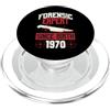 True Crime Merch for Investigative Crime Esperto forense dalla nascita 1970 Compleanno a tema crimine vero PopSockets PopGrip per MagSafe