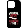 True Crime Merch for Investigative Crime Custodia per iPhone 15 Pro Max Esperto forense dalla nascita 1968 Compleanno a tema crimine vero