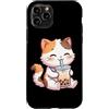 Kawaii Boba Tea Japan Otaku Bubble Milk Custodia per iPhone 11 Pro Kawaii Gatto Bere Bolla Boba Latte Tea Amante Giappone Otaku