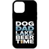 Dog Lover Dad Lake Beer Time Fishing Custodia per iPhone 12 mini Cane Papà Lago Birra Tempo Pesca Birra