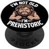 Funny Fathers Day Birthday Designs Divertente uomo delle caverne Vecchia Età scherzi per gli uomini Padri Papà PopSockets PopGrip Adesivo