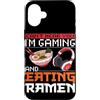 Ramen And Gaming Anime Gifts For Boys Ki Custodia per iPhone 16 Plus Non riesco a sentirti, sto giocando e mangiando Ramen Gamer giapponese