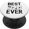 Best Dad Ever Musical Notes Father's Day Miglior Papà di Sempre Musica Chiave di Fa Note Bassista PopSockets PopGrip Adesivo