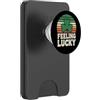 Lucky Clover Outfitters Feeling Lucky Retro Casino Humor St Patricks Day Vibes PopSockets PopWallet per MagSafe