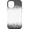 Minimalist Graphic Style Custodia per iPhone 12/12 Pro Fiocchi Di Neve Inverno Sfondo Grigio