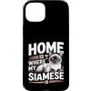 Siamese Cat Lover Owner Custodia per iPhone 15 Plus La casa è dove il mio siamese è un simpatico amante dei gatti