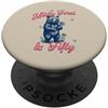 Turning 50 Funny Sarcastic Animal Humor Turning 50 Bear Daisy Funny Sarcastico 50° compleanno umorismo PopSockets PopGrip Adesivo