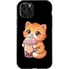 Kawaii Boba Tea Japan Otaku Bubble Milk Custodia per iPhone 11 Pro Gatto Bere Boba Tea Kawaii Bubble Milk Tea Lover Tapioca