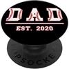 Dad Est. 2020 Baseball Softball Father's Papà di baseball Dal 2020 Compleanno Padre Festa Vintage PopSockets PopGrip Adesivo
