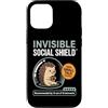 Funny Anti-social No Awkward Small Talk Custodia per iPhone 12/12 Pro Simpatico riccio introverso antisociale - Scudo sociale invisibile