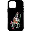 Skeleton Drink Coffee Read Staying Alive Custodia per iPhone 16 Pro Max Scheletro caffè disordinato chignon lettura libro divertente donne Halloween