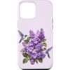 Hummingbird Apparel For Kids and Adults Custodia per iPhone 12 Pro Max Giardino botanico fiori viola viola lilla colibrì