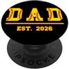 Dad Est. 2026 Softball Baseball Father's Papà di Softball Dal 2026 Compleanno Padre Festa Vintage PopSockets PopGrip Adesivo