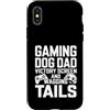 Dog Father Gamer Pup Lover Custodia per iPhone X/XS Gioco Cane Papà Vittoria Schermo E Scodinzolante Code