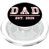 Dad Est. 2020 Baseball Softball Father's Papà di baseball Dal 2020 Compleanno Padre Festa Vintage PopSockets PopGrip per MagSafe