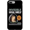 Funny Anti-social No Awkward Small Talk Custodia per iPhone 7 Plus/8 Plus Simpatico riccio introverso antisociale - Scudo sociale invisibile