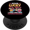 Funny Ukulele Musician Hawaiian Music Ap Your Lucky Im Here Playing Ukulele Divertente Musicista hawaiano PopSockets PopGrip Adesivo