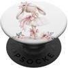 Dreamy Pink Princess Carino Bunny Ballerina Girl | Rosa Ballet Estetica PopSockets PopGrip Adesivo