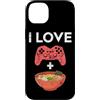 Ramen And Gaming Anime Gifts For Boys Ki Custodia per iPhone 14 Plus I Love Gaming Ramen giapponese Noodle Bowl Controller Gamer