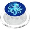 Ocean Aesthetic Decor Carino Polpo Cartoon Teal Blu Mare Subacqueo Bella PopSockets PopGrip per MagSafe