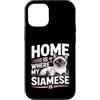 Siamese Cat Lover Owner Custodia per iPhone 12/12 Pro La casa è dove il mio siamese è un simpatico amante dei gatti