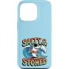Shark Gifts For Surfers Custodia per iPhone 13 Pro Salato E Stoked Estate Surfing Citazione Carino Shark Surfer