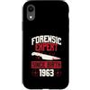 True Crime Merch for Investigative Crime Custodia per iPhone XR Esperto forense dalla nascita 1963 Compleanno a tema crimine vero