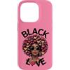 Storia nera Life Tee Co Custodia per iPhone 14 Pro Capelli afro neri della regina dell'amore