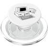 The New Antique Stampa retrò di computer e floppy disk PopSockets PopGrip per MagSafe