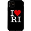 I HEART LOVE RHODE ISLAND Custodia per iPhone 11 I LOVE HEART RODE ISLAND RI