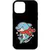dolphin winter ocean cute animal snow wi Custodia per iPhone 12 mini Dolphin inverno carino con sciarpa