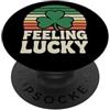 Lucky Clover Outfitters Feeling Lucky Retro Casino Humor St Patricks Day Vibes PopSockets PopGrip Adesivo