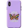 Acceptance Awareness Club Custodia per iPhone X/XS Accettazione della consapevolezza dell'autismo Diverso è OK Butterfly