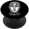 Jeff Hobrath Orologio retrò con ingranaggi meccanici vintage Steampunk Head PopSockets PopGrip Adesivo