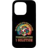 Puzzle Game Cube One Solution Speed Cubi Custodia per iPhone 15 Pro Puzzle Game Cube One Solution Speed Cubing Retro Matematica