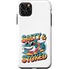 Shark Gifts For Surfers Custodia per iPhone 11 Pro Max Salato E Stoked Estate Surfing Citazione Carino Shark Surfer