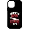 True Crime Merch for Investigative Crime Custodia per iPhone 12 mini Esperto forense dalla nascita 1973 Compleanno a tema crimine vero