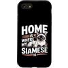 Siamese Cat Lover Owner Custodia per iPhone SE (2020) / 7/8 La casa è dove il mio siamese è un simpatico amante dei gatti