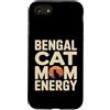 Bengal Cat Lover Cat Mom Retro Custodia per iPhone SE (2020) / 7/8 Bengala Gatto Mamma Energia Retro Tramonto
