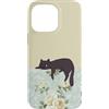Animal Print Cute And Fun Custodia per iPhone 14 Pro Max Rose gialle estive pastello floreali Lazy Cat Sleepy